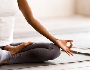 woman meditating