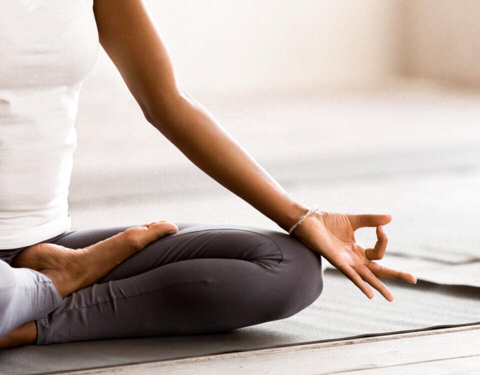 woman meditating